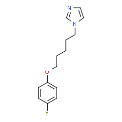 ChemSpider 2D Image | 1-[5-(4-Fluorophenoxy)pentyl]-1H-imidazole | C14H17FN2O