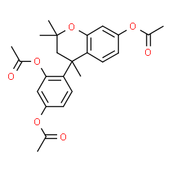 ChemSpider 2D Image | Acetic acid 5-acetoxy-2-(7-acetoxy-2,2,4-trimethyl-chroman-4-yl)-phenyl ester | C24H26O7