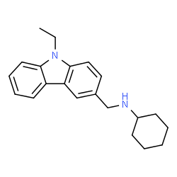 ChemSpider 2D Image | N-[(9-ethylcarbazol-3-yl)methyl]cyclohexanamine | C21H26N2