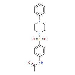 ChemSpider 2D Image | N-[4-(4-phenylpiperazin-1-ylsulfonyl)phenyl]acetamide | C18H21N3O3S