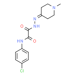 ChemSpider 2D Image | N-(4-Chlorophenyl)-2-[2-(1-methyl-4-piperidinylidene)hydrazino]-2-oxoacetamide | C14H17ClN4O2