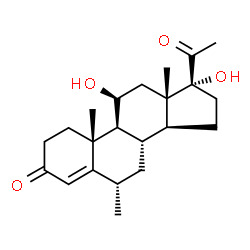 ChemSpider 2D Image | 6?-methyl-21-desoxycortisol | C22H32O4