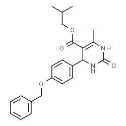 ChemSpider 2D Image | Isobutyl 4-[4-(benzyloxy)phenyl]-6-methyl-2-oxo-1,2,3,4-tetrahydro-5-pyrimidinecarboxylate | C23H26N2O4