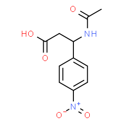 ChemSpider 2D Image | 3-Acetamido-3-(4-nitrophenyl)propanoic acid | C11H12N2O5