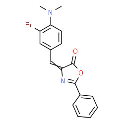ChemSpider 2D Image | 4-[3-Bromo-4-(dimethylamino)benzylidene]-2-phenyl-1,3-oxazol-5(4H)-one | C18H15BrN2O2