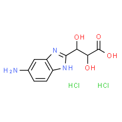 ChemSpider 2D Image | 3-(5-Amino-1H-benzimidazol-2-yl)-2,3-dihydroxypropanoic acid dihydrochloride | C10H13Cl2N3O4