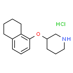 ChemSpider 2D Image | 3-(5,6,7,8-tetrahydronaphthalen-1-yloxy)piperidine hydrochloride | C15H22ClNO