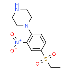 ChemSpider 2D Image | 1-[4-(Ethylsulfonyl)-2-nitrophenyl]piperazine | C12H17N3O4S
