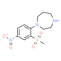 ChemSpider 2D Image | 1-(2-methanesulfonyl-4-nitrophenyl)-1,4-diazepane | C12H17N3O4S