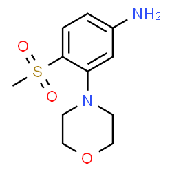 ChemSpider 2D Image | 4-(methylsulfonyl)-3-morpholinoaniline | C11H16N2O3S