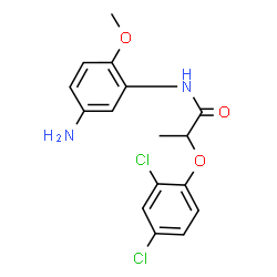 ChemSpider 2D Image | N-(5-Amino-2-methoxyphenyl)-2-(2,4-dichlorophenoxy)propanamide | C16H16Cl2N2O3