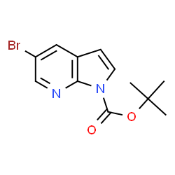 ChemSpider 2D Image | tert-butyl 5-bromopyrrolo[2,3-b]pyridine-1-carboxylate | C12H13BrN2O2