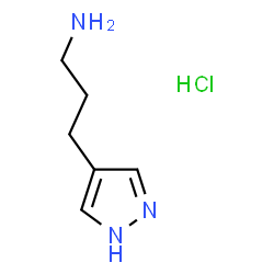 ChemSpider 2D Image | 3-(1H-pyrazol-4-yl)propan-1-amine hydrochloride | C6H12ClN3