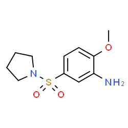 ChemSpider 2D Image | 2-Methoxy-5-(1-pyrrolidinylsulfonyl)aniline | C11H16N2O3S