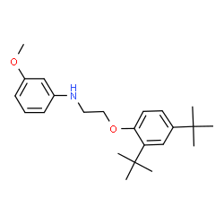 ChemSpider 2D Image | N-[2-(2,4-di-tert-butylphenoxy)ethyl]-3-methoxyaniline | C23H33NO2