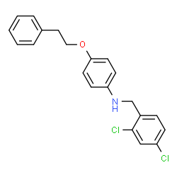 ChemSpider 2D Image | N-(2,4-Dichlorobenzyl)-4-(2-phenylethoxy)aniline | C21H19Cl2NO