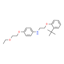 ChemSpider 2D Image | N-[2-(2-tert-butylphenoxy)ethyl]-4-(2-ethoxyethoxy)aniline | C22H31NO3