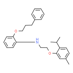 ChemSpider 2D Image | N-[2-(2-Isopropyl-5-methylphenoxy)ethyl]-2-(3-phenylpropoxy)aniline | C27H33NO2