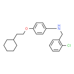 ChemSpider 2D Image | N-(2-Chlorobenzyl)-4-(2-cyclohexylethoxy)aniline | C21H26ClNO