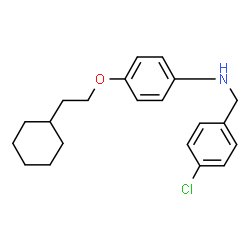 ChemSpider 2D Image | N-(4-Chlorobenzyl)-4-(2-cyclohexylethoxy)aniline | C21H26ClNO