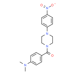 ChemSpider 2D Image | [4-(Dimethylamino)phenyl][4-(4-nitrophenyl)-1-piperazinyl]methanone | C19H22N4O3
