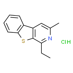 ChemSpider 2D Image | 1-Ethyl-3-methyl[1]benzothieno[2,3-c]pyridine hydrochloride (1:1) | C14H14ClNS