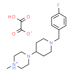 ChemSpider 2D Image | 4-[1-(4-Fluorobenzyl)-4-piperidinyl]-1-methylpiperazin-1-ium hydrogen oxalate | C19H28FN3O4
