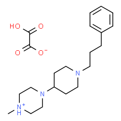 ChemSpider 2D Image | 1-Methyl-4-[1-(3-phenylpropyl)-4-piperidinyl]piperazin-1-ium hydrogen oxalate | C21H33N3O4