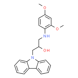 ChemSpider 2D Image | 1-(9H-Carbazol-9-yl)-3-[(2,4-dimethoxyphenyl)amino]-2-propanol | C23H24N2O3