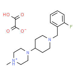 ChemSpider 2D Image | 4-[1-(2-Fluorobenzyl)-4-piperidinyl]-1-methylpiperazin-1-ium hydrogen oxalate | C19H28FN3O4