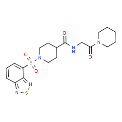 ChemSpider 2D Image | 1-(2,1,3-Benzothiadiazol-4-ylsulfonyl)-N-[2-oxo-2-(1-piperidinyl)ethyl]-4-piperidinecarboxamide | C19H25N5O4S2