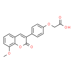 ChemSpider 2D Image | [4-(8-Methoxy-2-oxo-2H-chromen-3-yl)phenoxy]acetic acid | C18H14O6