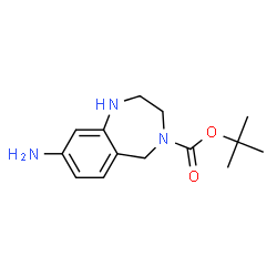 ChemSpider 2D Image | 8-Amino-4-Boc-2,3,4,5-tetrahydro-1H-benzo[e][1,4]diazepine | C14H21N3O2