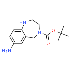 ChemSpider 2D Image | 7-Amino-4-Boc-2,3,4,5-tetrahydro-1H-benzo[e][1,4]diazepine | C14H21N3O2