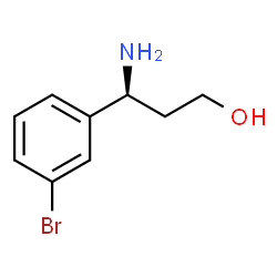 ChemSpider 2D Image | (3S)-3-Amino-3-(3-bromophenyl)-1-propanol | C9H12BrNO