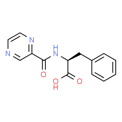 ChemSpider 2D Image | N-(2-Pyrazinylcarbonyl)phenylalanine | C14H13N3O3