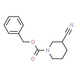 ChemSpider 2D Image | Benzyl 3-cyano-1-piperidinecarboxylate | C14H16N2O2