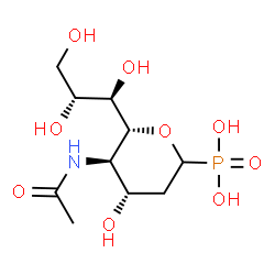 ChemSpider 2D Image | (4-acetamido-2,4-dideoxyglycerogalactooctopyranosyl)phosphonic acid | C10H20NO9P