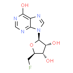 ChemSpider 2D Image | 5'-deoxy-5'-fluoroinosine | C10H11FN4O4