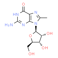 ChemSpider 2D Image | 8-Methylguanosine | C11H15N5O5