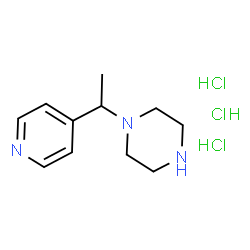 ChemSpider 2D Image | 1-[1-(4-Pyridinyl)ethyl]piperazine trihydrochloride | C11H20Cl3N3