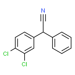 ChemSpider 2D Image | (3,4-Dichlorophenyl)(phenyl)acetonitrile | C14H9Cl2N