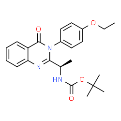 ChemSpider 2D Image | (R)-tert-Butyl (1-(3-(4-ethoxyphenyl)-4-oxo-3,4-dihydroquinazolin-2-yl)ethyl)carbamate | C23H27N3O4