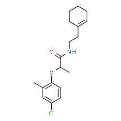 ChemSpider 2D Image | 2-(4-Chloro-2-methylphenoxy)-N-[2-(1-cyclohexen-1-yl)ethyl]propanamide | C18H24ClNO2