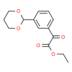 ChemSpider 2D Image | Ethyl 3-(1,3-dioxan-2-yl)benzoylformate | C14H16O5