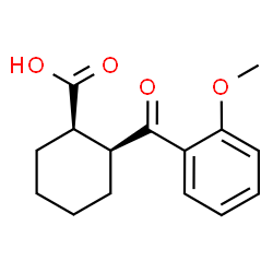 ChemSpider 2D Image | (1R,2S)-2-(2-Methoxybenzoyl)cyclohexanecarboxylic acid | C15H18O4