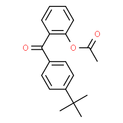 ChemSpider 2D Image | 2-[4-(2-Methyl-2-propanyl)benzoyl]phenyl acetate | C19H20O3