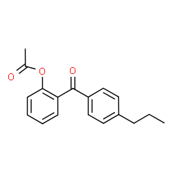 ChemSpider 2D Image | 2-(4-Propylbenzoyl)phenyl acetate | C18H18O3