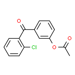 ChemSpider 2D Image | 3-(2-Chlorobenzoyl)phenyl acetate | C15H11ClO3