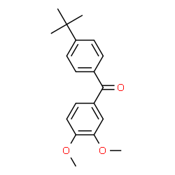 ChemSpider 2D Image | (3,4-Dimethoxyphenyl)[4-(2-methyl-2-propanyl)phenyl]methanone | C19H22O3